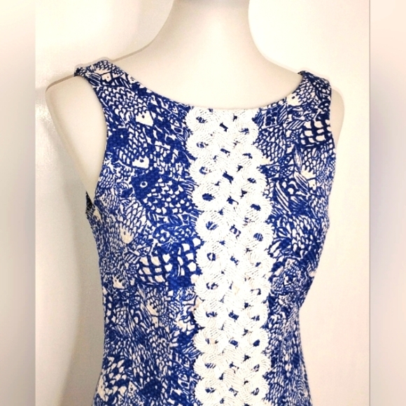 LILLY PULITZER BLUE FISH DRESS - Picture 1 of 10